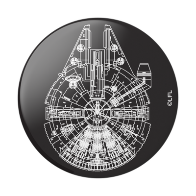 Aluminum Millennium Falcon — Adhesive PopGrip